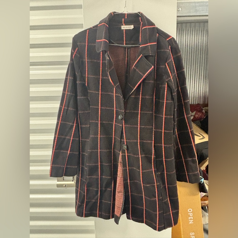 Avec Les Filles Black and Red Jacket